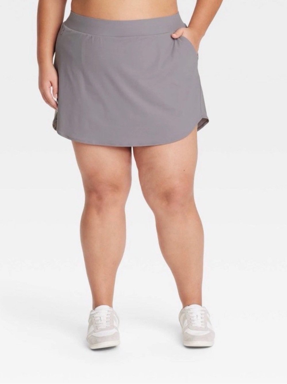 All in Motion Women's Size L Flex Woven High Rise Skort 15.5" Gray D24